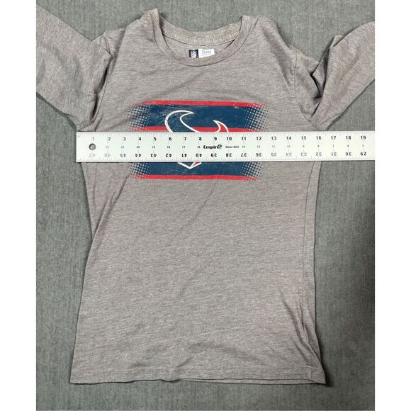 Houston Texans Long Sleeve Tee Shirt Womens S NFL Gray Football Fan Game‎ Day - Picture 4 of 7